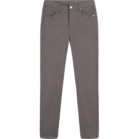 Pantalones IZOD, uniforme escolar para niños, parte delantera plana, sarga, color gris, talla 8