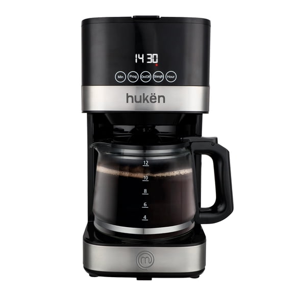Cafetera Programable Huken 12 tazas Acero Masterchef