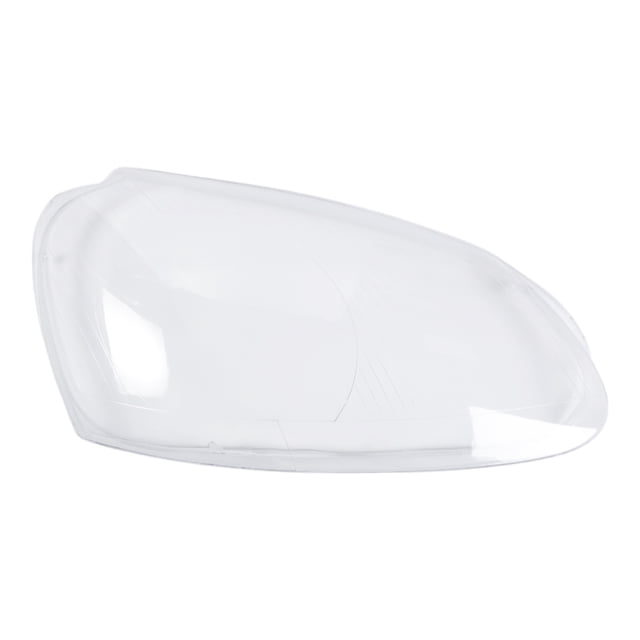 cubierta de lente de faro unique bargains cubierta de lente clara para vw mk6/gti/jetta 2006-2009 pc clara 1 pcs frontal derecho, cubierta de policarbonato transparente en vista 3/4 frente derecha con contorno curvo y nervaduras internas visibles; reemplazo de faro delantero sin corte ni modificación, también adecuada como repuesto temporal durante mantenimiento.