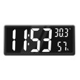 thumbnail image 2 of Reloj LED de gran tamaño con atenuador de 3 niveles, brillo, temperatura y humedad, pantalla grande F negro, 2 of 9
