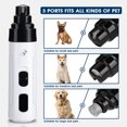 thumbnail image 1 of Molinillo de uñas para mascotas, cortaúñas eléctrico silencioso con USB recargable para perros pequeños y medianos, 1 of 5