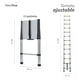 thumbnail image 5 of Escalera Telescópica SelectShop 13 Peldaños Ajustable Retráctil 3.8 M, 5 of 5