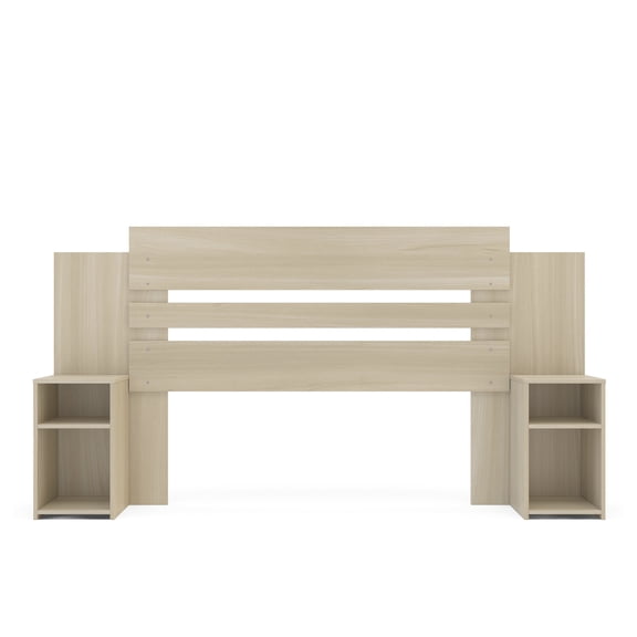 Recámara Matrimonial Mobi Modelo Verona Color Legno Salinas con 2 Burós Integrados