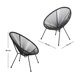 thumbnail image 2 of Ilios INNOVA Sillas Estilo Acapulco con Estructura de Acero y Diseño Retro Moderno – Ideales para Exterior e Interior, Ergonómica y Fáciles de Limpiar, 2 of 9