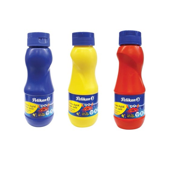 Paquete de  3 Pinturas para dedos Pelikan de 150 ml c/ u