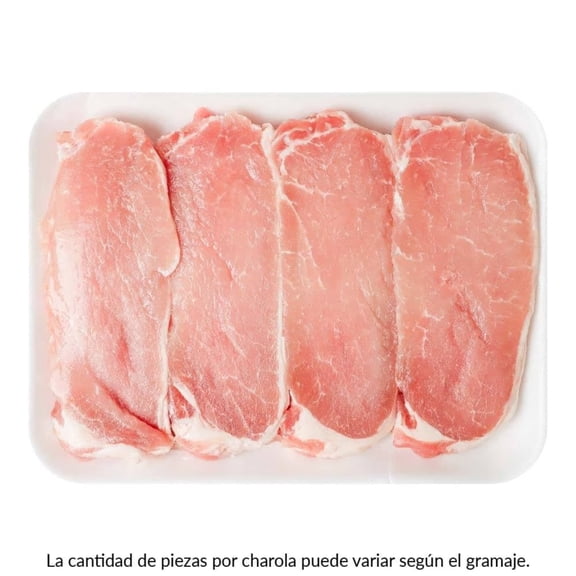 Medallón de lomo de cerdo por kg peso aprox por charola 600 a 700 g