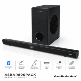 Barra de Sonido Audiobahn ASBAR800PACK con Subwoofer 2.1