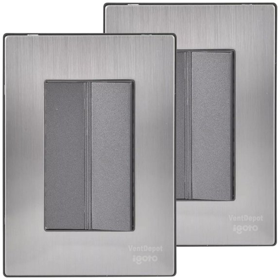 Apagador para Pared Inoxium1AOxford 2Pzas Apagador 125-250VCA 10A 50/60Hz Plateado/Oxford Acero Inoxidable/PC.