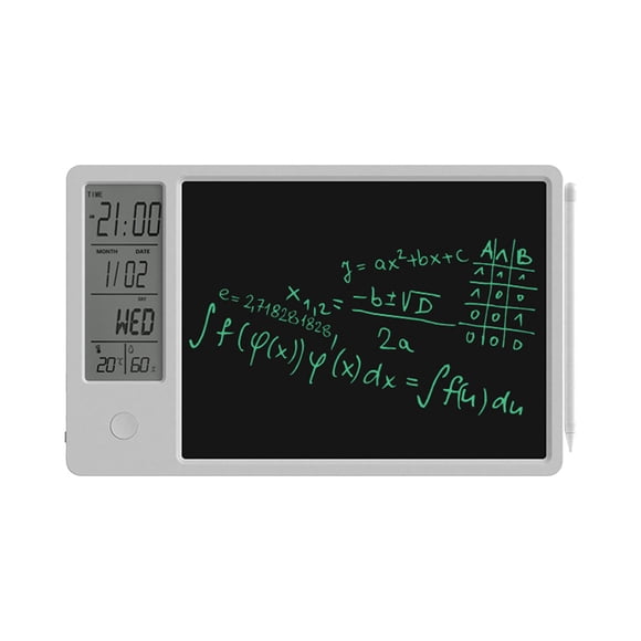 Pisexur - Tableta electrónica de 10 pulgadas con calendario, pantalla LCD con temperatura y humedad, ideal para el hogar, la oficina, el escritorio y el despertador. Electrónica para niños y organiza
