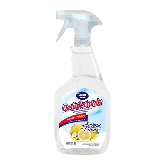 Desinfectante Great Value aroma cítrico en spray 1 l