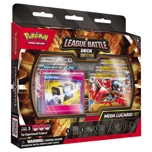 Cartas Coleccionables Pokemon TCG Mega Lucario ex League Battle Deck en Inglés