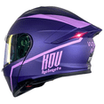 thumbnail image 4 of Casco Abatible De Moto Kov Thunder Waves Morado Con Luz Led, 4 of 5