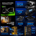 thumbnail image 3 of PC Gamer Completa Xtreme PC Gaming NVIDIA GeForce RTX 5060 Ryzen 7 5700 16GB SSD 1TB Monitor Curvo 27 180Hz WIFI Pikachu Edition gaming 1080p, estudios y multitarea, 3 of 6