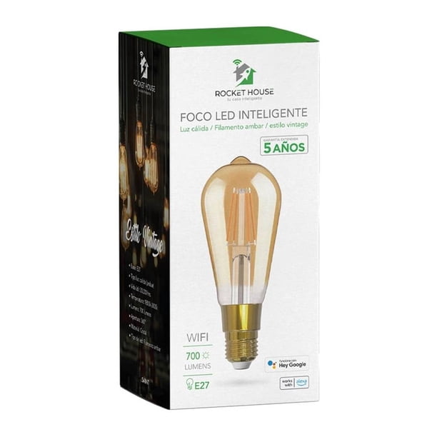 Foco LED Inteligente Rocket House Vintage Saint