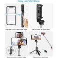 thumbnail image 4 of Trípode para selfie Stick, 3 en 1, Bluetooth, extensible, telescópico, ajustable, monopié, 4 of 5