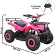 thumbnail image 4 of Cuatrimoto a Gasolina 49cc 2T Suspensión de Resorte Arranque Manual Freno de Disco Carga Máx 50 kg Hasta 40 km/h - Rosa, 4 of 8