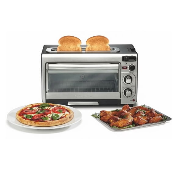 Horno Tostador Hamilton Beach Eléctrico 2 en 1 de 9" 1450W Reacondicionado