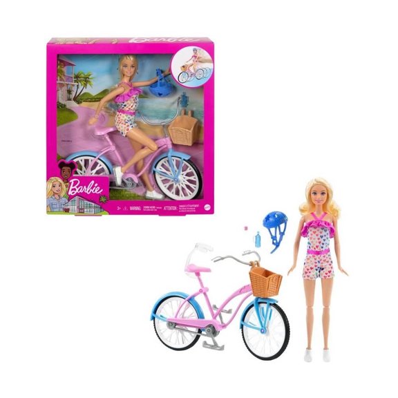 Set de Juego Barbie Bicicleta con Muñeca