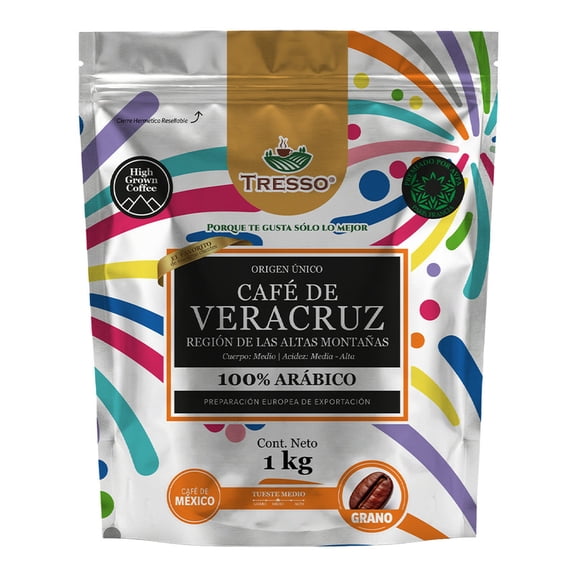 Café en Grano Tresso Veracruz Región de las Altas Montañas 1 kg