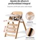 thumbnail image 5 of Momcozy DinerPal Silla de Madera para Bebés, Trona Convertible, con Bandeja de Grado Alimenticio, Ajustable, 5 of 9