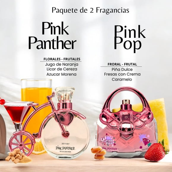 Zermat set perfumes mujer Pink Panther Pink Pop aroma floral frutal