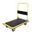 thumbnail image 1 of Yeshouse Carro de mano - Plataforma de transporte de acero con ruedas de goma, carro plegable de alta resistencia para carga, mudanza y almacenamiento en el hogar, garaje y almacén, 1 of 7