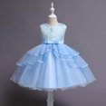 thumbnail image 2 of Vestido Para Niñas, Ropa Para Niñas Pequeñas, Vestido De Princesa Sin Mangas De Encaje Para Niños Pequeños, Vestido De Fiesta De Tul, Ropa De Cosplay Azul Odeerbi LM103-1267, 2 of 9