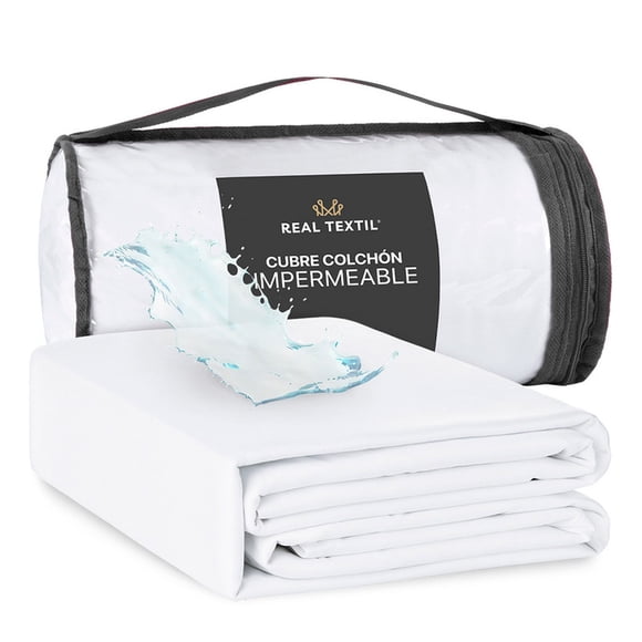 Protector Cubre Colchón 100% Impermeable, Transpirable y Ligera Real Textil (Matrimonial)
