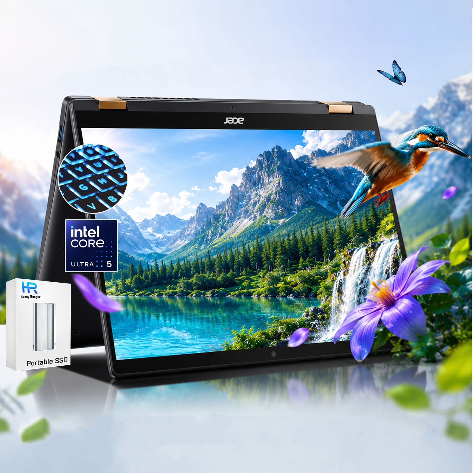 acer Chromebook Plus Spin 714 Laptop Convertible 2 en 1/ Pantalla Táctil WUXGA de 14"/ Intel Core Ultra 5/ 8GB RAM 256GB SSD/ Teclado Retroiluminado/ Google AI Pro/ Escuela