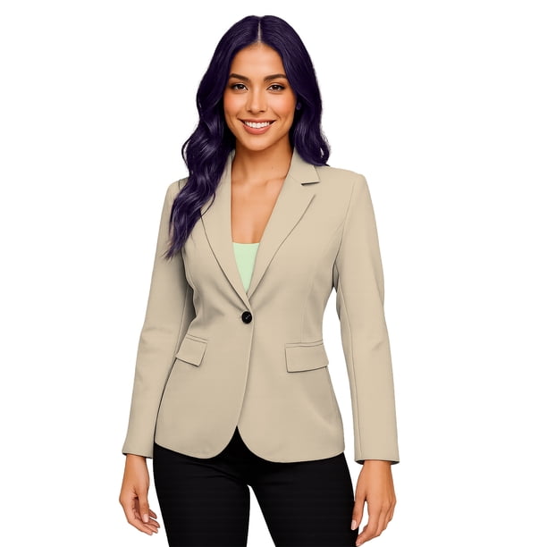 Saco clásico de Mujer Elegancia y Estilo Beige Chica