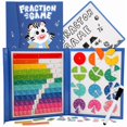 thumbnail image 1 of Juego de fichas y círculos magnéticos de fracciones | Juegos de aprendizaje con materiales manipulativos matemáticos para niños | 102 piezas con tarjetas de actividades y marcador de borrado e, 1 of 1