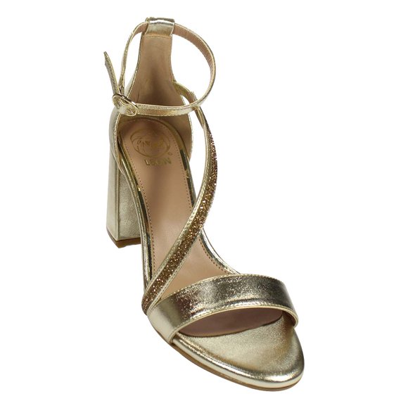 SANDALIA DE VESTIR LEON MUJER ORO TEXTIL 827 LEON 827p