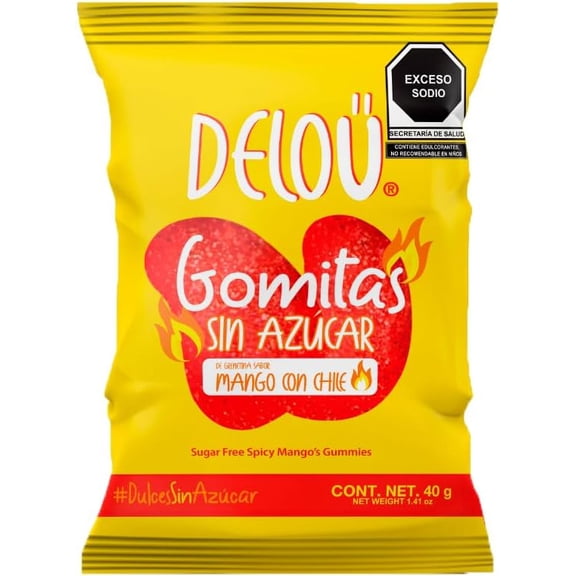 Deloü Mangos enchilados sin azúcar | Pack 10 piezas