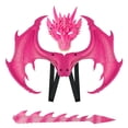 thumbnail image 1 of Conjuntos de alas de cola de dinosaurio, juguetes de dragón, ropa de Halloween, decoración, cosplay, dragón Rojo, 1 of 7