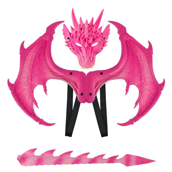 Conjuntos de alas de cola de dinosaurio, juguetes de dragón, ropa de Halloween, decoración, cosplay, dragón Rojo