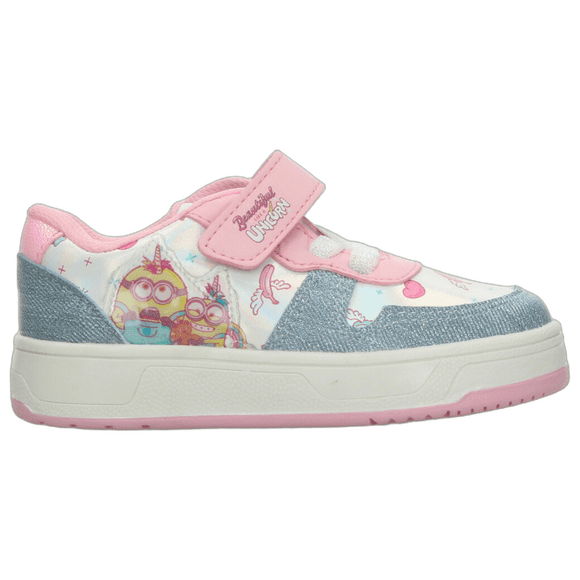 Tenis Minions Niña Blanco Cinta Adhesiva Casual T15-18 blanco 16.5