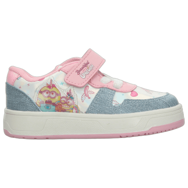 Tenis Minions Niña Blanco Cinta Adhesiva Casual T15-18 blanco 16.5