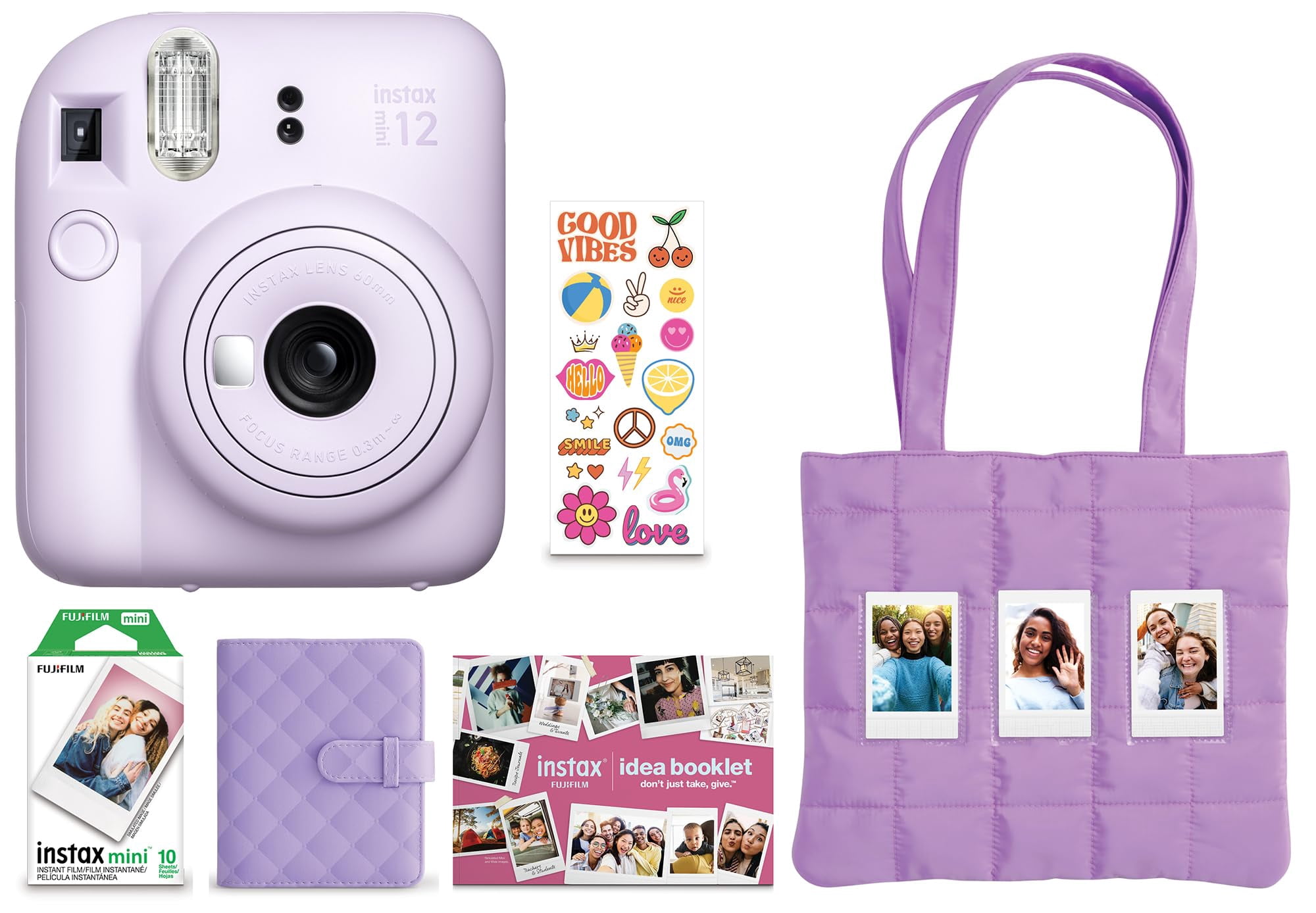 Paquete navideño FUJIFILM Instax Mini 12 2025 - Lila Púrpura