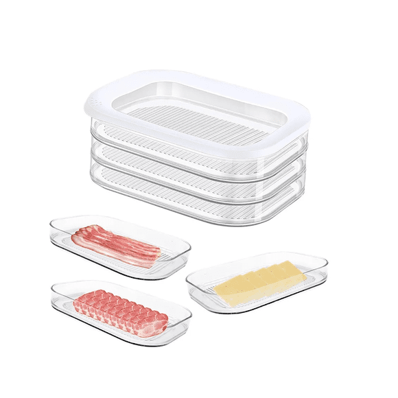Caja De Almacenamiento De Alimentos Organizador Refrigerador Xtellar blanco