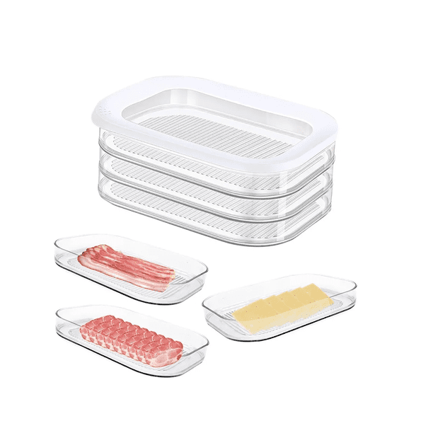 Caja De Almacenamiento De Alimentos Organizador Refrigerador Xtellar blanco