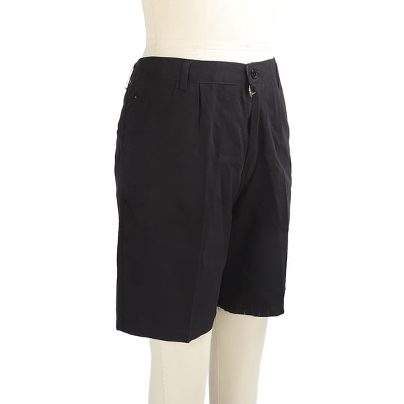 Pantalones Cortos Para Hombre, Pantalones Cortos Negros Clásicos De Algodón Sueltos De Cintura Alta Con Bolsillos, Para Verano