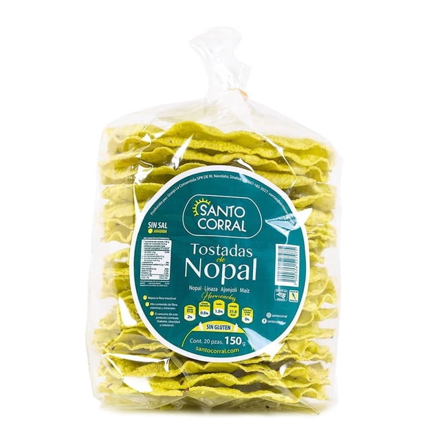 Tostada Santo Corral con nopal, chia, linaza y ajonjolí 150 g