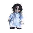 thumbnail image 4 of Muñeco fantasma de Halloween para interior y exterior con sonido e iluminación, decoración de terror. Vestido azul, 4 of 9
