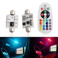 thumbnail image 2 of 2 PCS/Set Reading Light Flash Mode Multi Color Controlled RGBW RGBW LED Remote Control 90-100LM/W Car Interior 2 PCS/set, 2 of 5