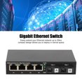 thumbnail image 3 of Conmutador Gigabit Ethernet, Convertidor de Medios de Fibra de 6 Puertos, 10/100/1000Mbps, Extensión RX1550NM 20 km, enchufe y reproducción, para extensión de rojo, 100-240V, 3 of 7