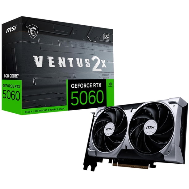 Tarjeta de Video MSI GeForce RTX 5060 8G VENTUS 2X OC 8GB GDDR7 G5060-8V2C