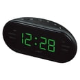 thumbnail image 1 of Despertador dual digital FM con sintonización digital 522 ~ 1620KHZ enchufe UU Verde Sunnimix Reloj despertador digital LED, 1 of 3