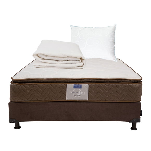 Colchón Individual + Box + Almohada Osos + Protector de colchón Restonic Nautilus