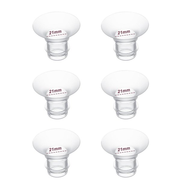 Insertos de Brida Momcozy Blanco Compatibles con Sacaleches Portátil 21mm 6 Piezas