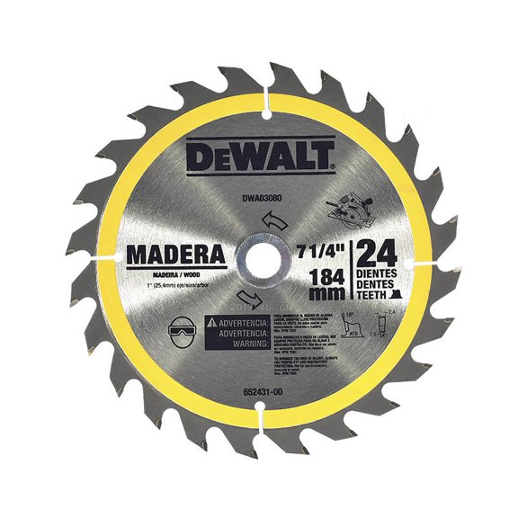 Disco Sierra Circular 7-1/4 In 24 Dientes DeWalt DWA03080